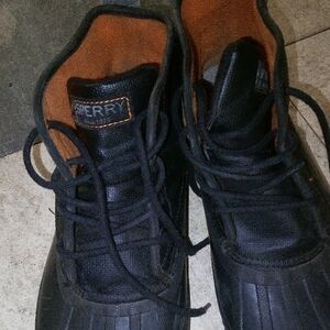 Sperry Men's Black and Tan Boots